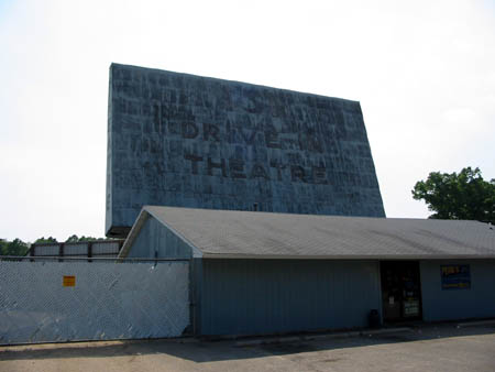 131 Drive-In Theatre - BACK OF SCREEN - PHOTO FROM WATER WINTER WONDERLAND